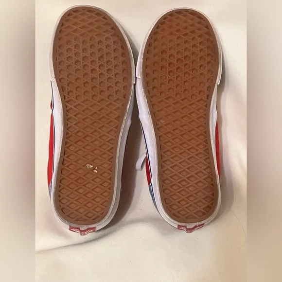 Vans Men's Atwood 2 Tone Red/Blue Low Top Skateboard Shoes Sneakers Size 8.5 - Picture 9 of 13